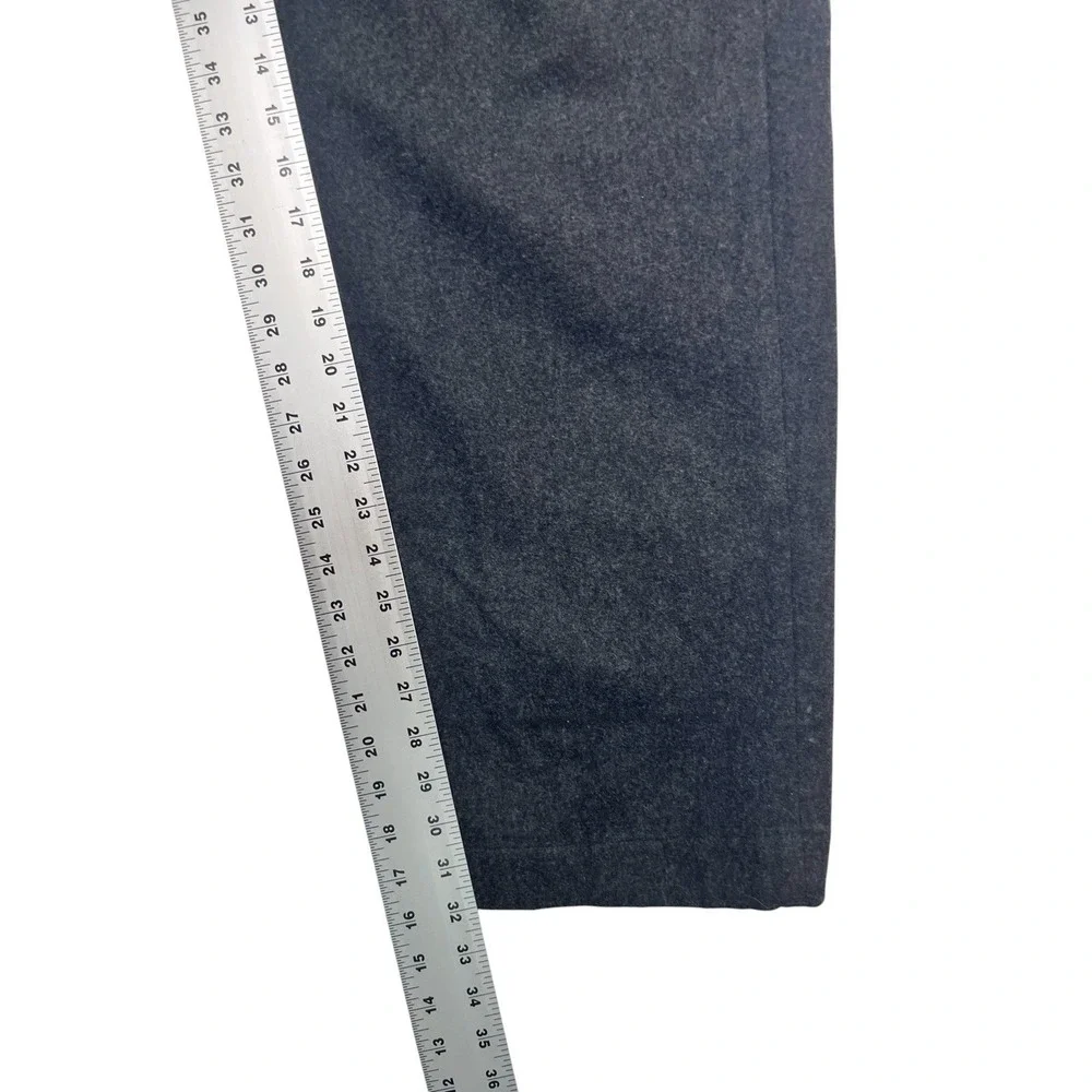 vtg Banana Republic 35x32 Emerson Cargo Pants Charcoal‎ Heavy Flannel Wool Mens
